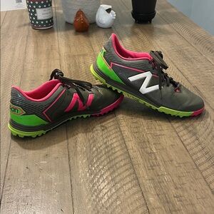New Balance Kids' Gray and Neon Sneakers